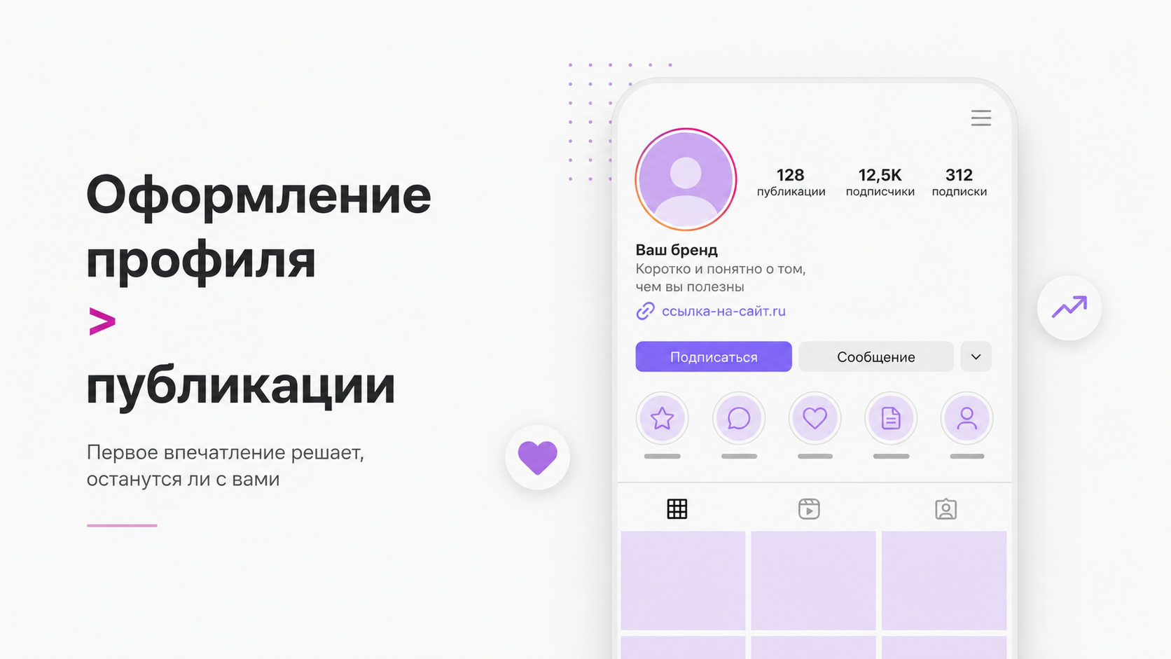 Оформление профиля в социальных сетях важнее отдельных публикаций