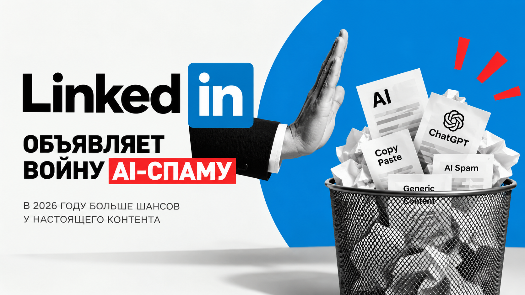 LinkedIn борется с AI-спамом и шаблонным контентом в 2026 году