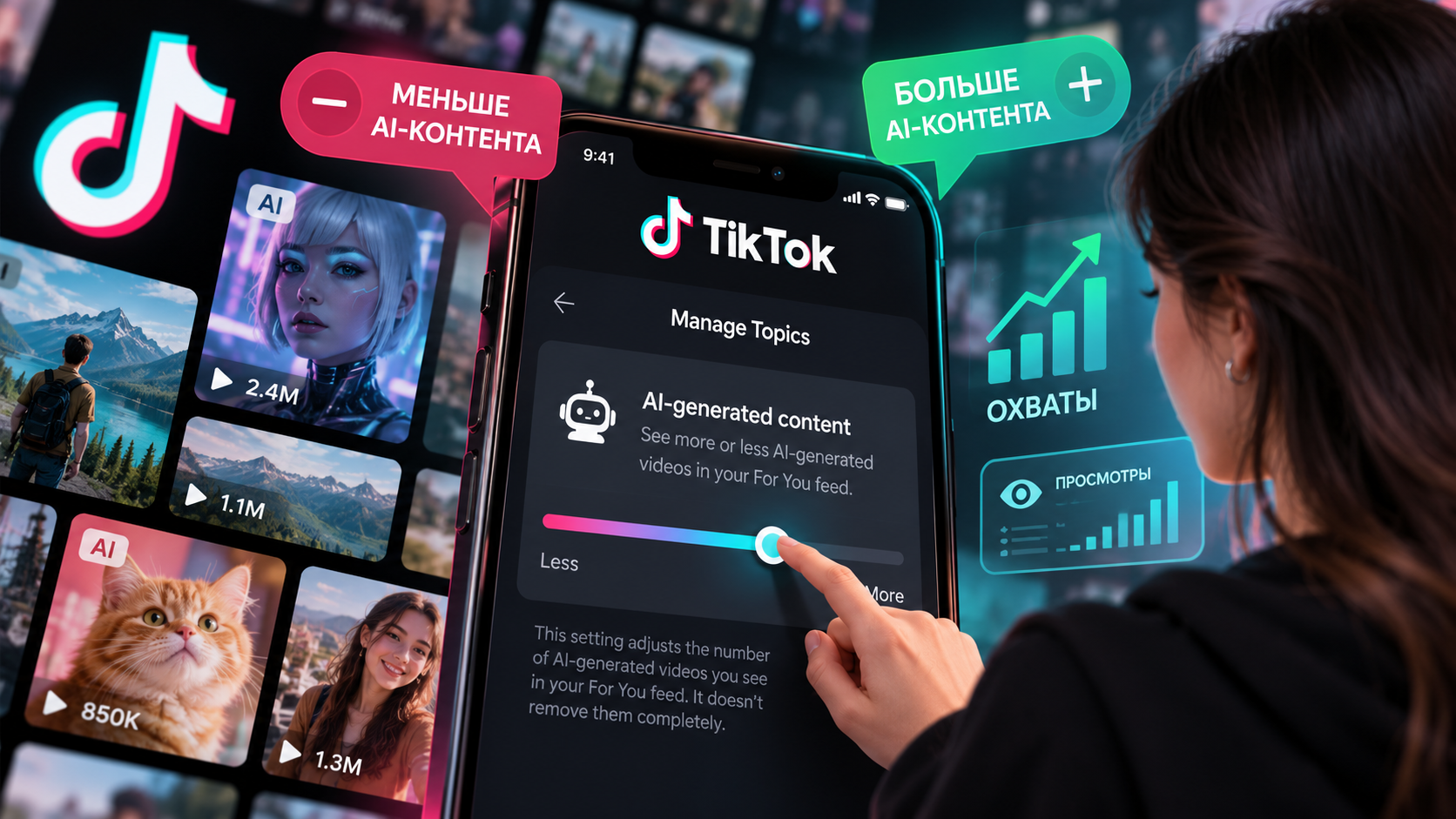 Настройка AI-контента в TikTok For You — управление рекомендациями и влияние на охваты видео